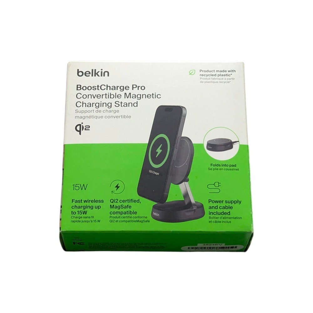 Cc8O Belkin BoostCharge Pro QI2 15W Magnetic Wireless‎ Foldable Charging Stand